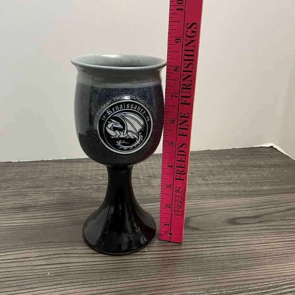 Vintage Renaissance Festival Goblet Mug Dragon Emblem 1994